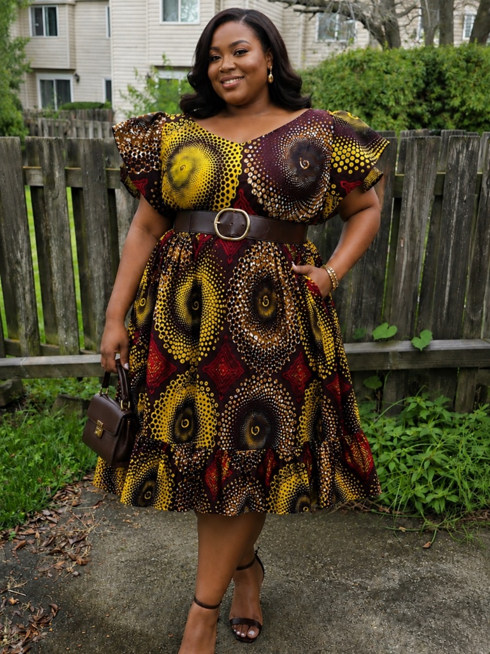 Title Bold Ankara Elegance – Plus Size  Dress